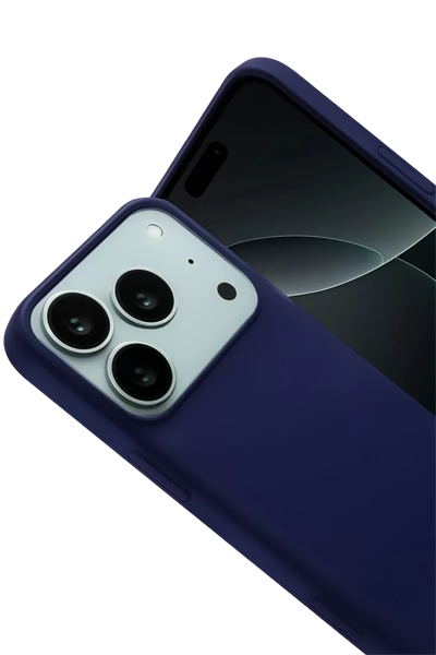 Apple iPhone 17 Pro Nano içi Kadife Silikon - Lacivert