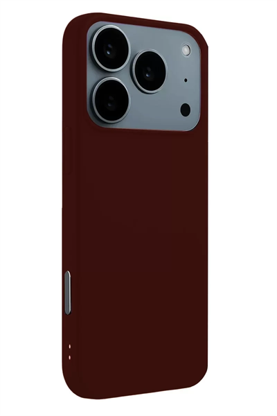 Apple iPhone 17 Pro Nano içi Kadife Silikon - Bordo