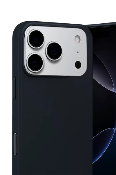 Apple iPhone 17 Pro Nano içi Kadife Silikon - Siyah