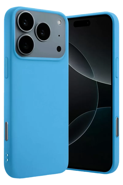 Apple iPhone 17 Pro Nano içi Kadife Silikon - Mavi