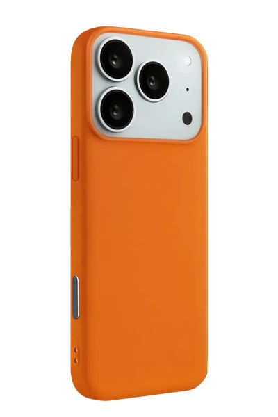 Apple iPhone 17 Pro Nano içi Kadife Silikon - Turuncu