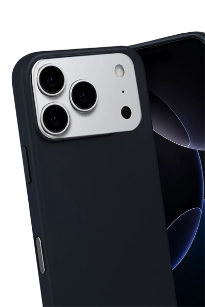 Apple iPhone 17 Pro Nano içi Kadife Silikon - Siyah