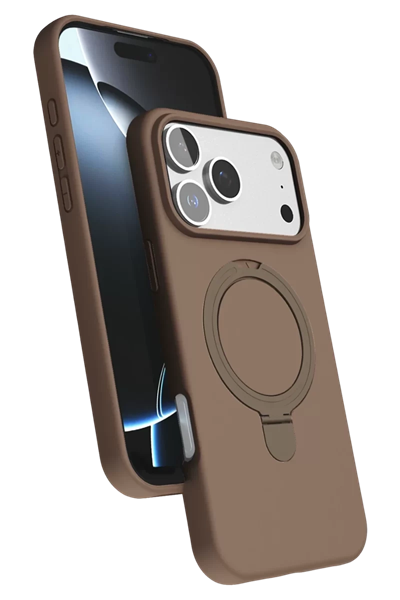 Apple iPhone 17 Pro Regal Magsafe Standlı Kapak - Çöl Titanyum