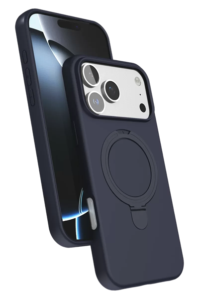 Apple iPhone 17 Pro Regal Magsafe Standlı Kapak - Lacivert
