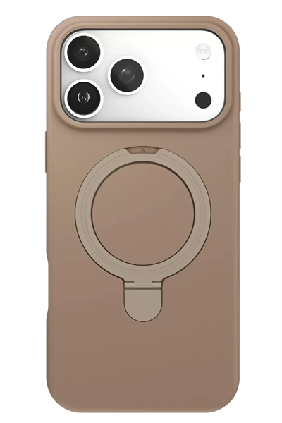 Apple iPhone 17 Pro Regal Magsafe Standlı Kapak - Çöl Titanyum