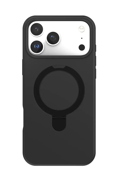 Apple iPhone 17 Pro Regal Magsafe Standlı Kapak - Siyah