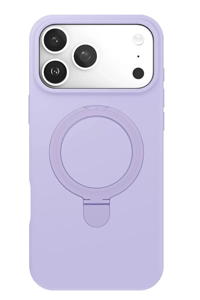 Apple iPhone 17 Pro Regal Magsafe Standlı Kapak - Lila