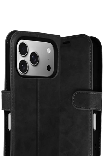 Apple iPhone 17 Pro Trend S Plus Kapaklı Kılıf - Siyah