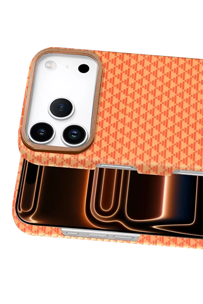 Apple iPhone 17 Pro Vega Magsafe Kapak - Parlak Turuncu
