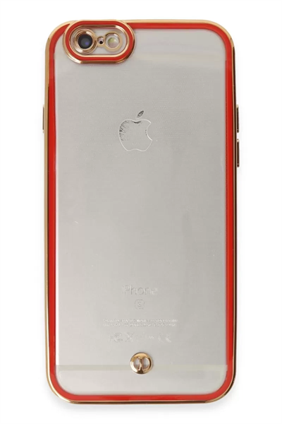 Apple iPhone 6 Kılıf Liva Lens Silikon - Kırmızı