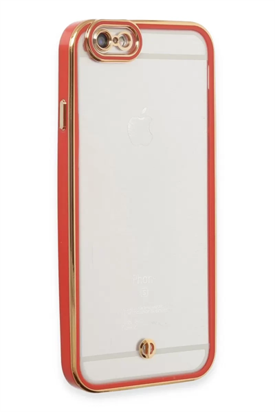 Apple iPhone 6 Kılıf Liva Lens Silikon - Kırmızı