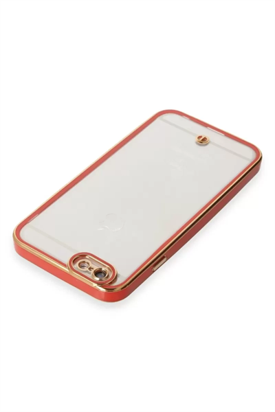 Apple iPhone 6 Kılıf Liva Lens Silikon - Kırmızı