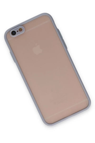 Apple iPhone 6 Kılıf Montreal Silikon Kapak - Gri