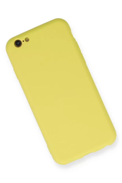Apple iPhone 6 Kılıf Nano içi Kadife Silikon - Sarı