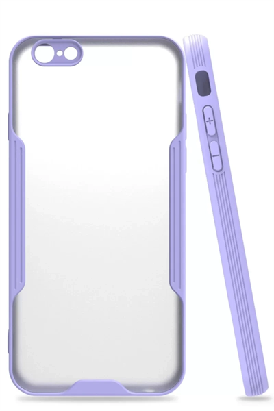 Apple iPhone 6 Kılıf Platin Silikon - Lila