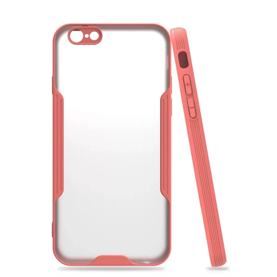 Apple iPhone 6 Kılıf Platin Silikon - Pembe