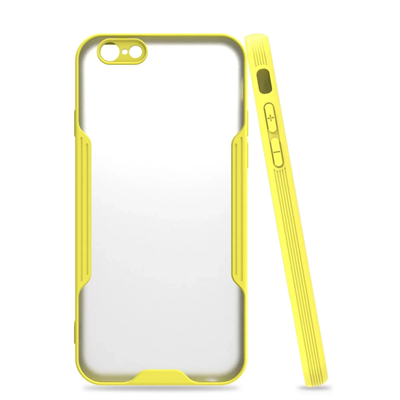 Apple iPhone 6 Kılıf Platin Silikon - Sarı