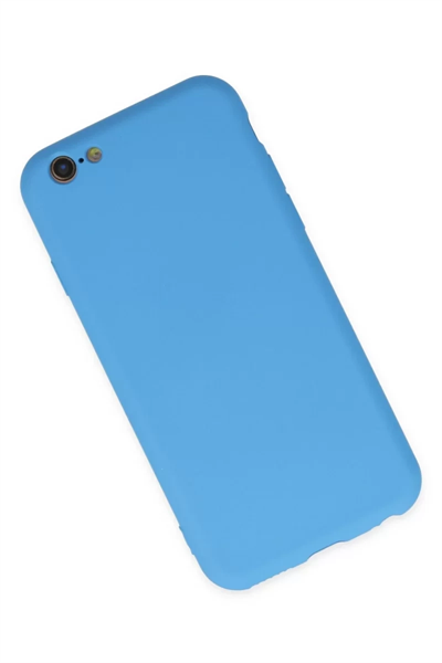 Apple iPhone 6 Plus Kılıf Nano içi Kadife Silikon - Mavi