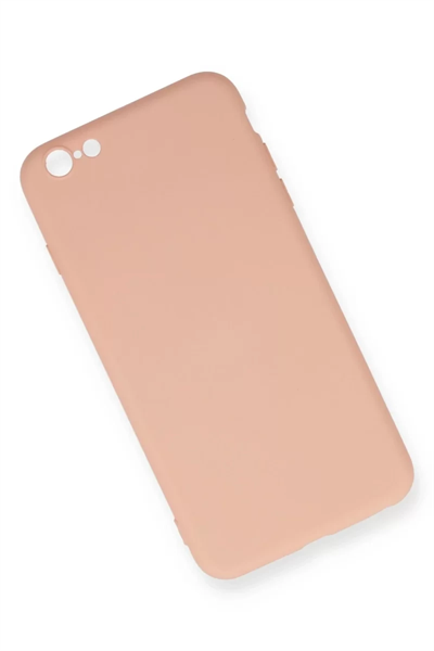 Apple iPhone 6 Plus Kılıf Nano içi Kadife Silikon - Pudra