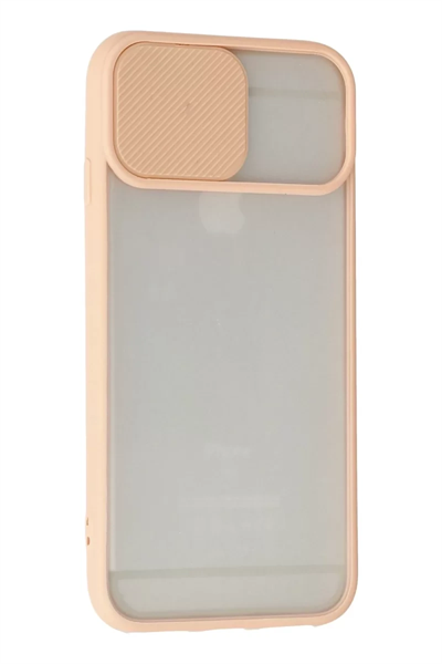 Apple iPhone 6 Plus Kılıf Palm Buzlu Kamera Sürgülü Silikon - Pembe