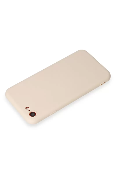 Apple iPhone 7 Kılıf First Silikon - Krem