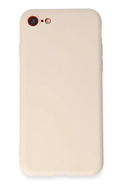 Apple iPhone 7 Kılıf First Silikon - Krem
