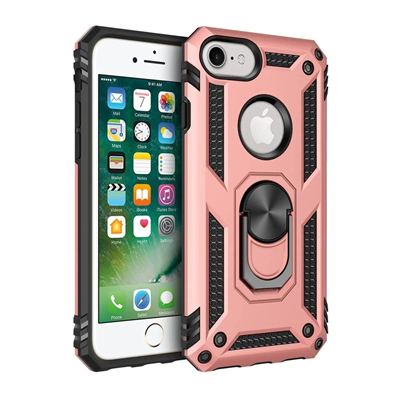 Apple iPhone 7 Kılıf Sofya Yüzüklü Silikon Kapak - Rose