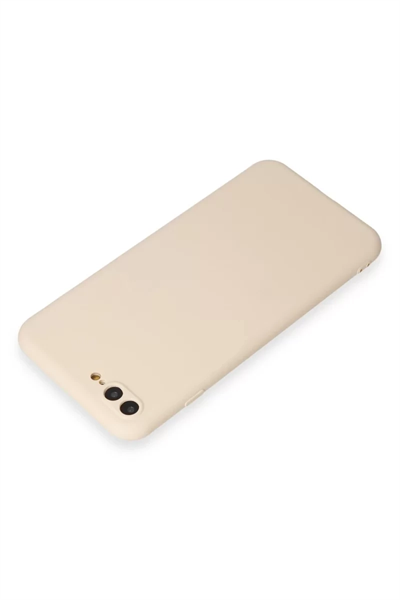 Apple iPhone 7 Plus Kılıf First Silikon - Krem