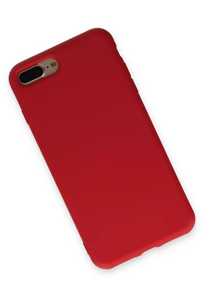 Apple iPhone 7 Plus Kılıf Nano içi Kadife Silikon - Kırmızı