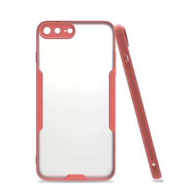 Apple iPhone 7 Plus Kılıf Platin Silikon - Pembe