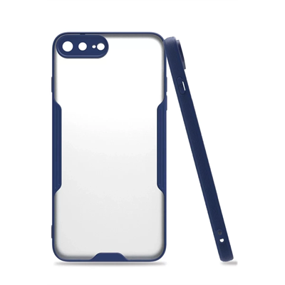 Apple iPhone 7 Plus Kılıf Platin Silikon - Lacivert