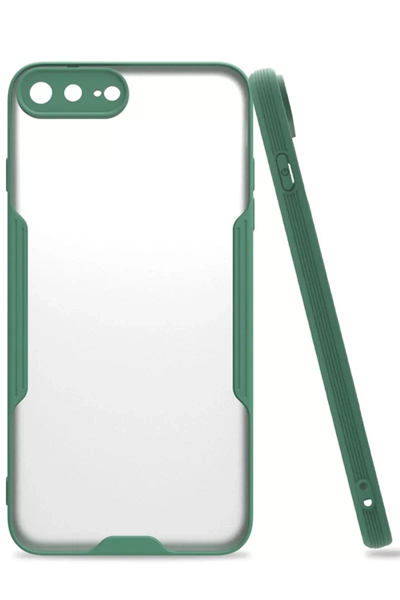 Apple iPhone 7 Plus Kılıf Platin Silikon - Yeşil