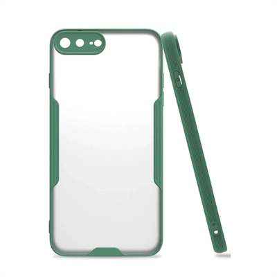 Apple iPhone 7 Plus Kılıf Platin Silikon - Yeşil
