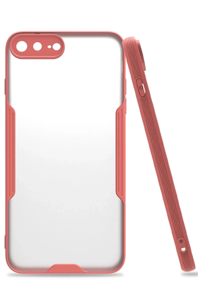 Apple iPhone 7 Plus Kılıf Platin Silikon - Pembe