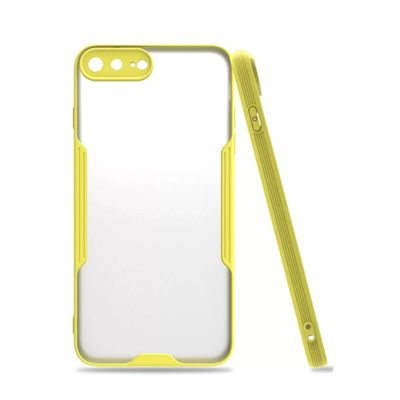 Apple iPhone 7 Plus Kılıf Platin Silikon - Sarı