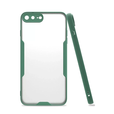 Apple iPhone 7 Plus Kılıf Platin Silikon - Yeşil