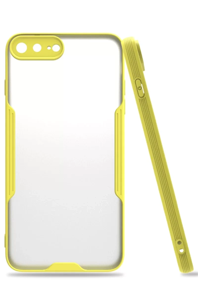 Apple iPhone 7 Plus Kılıf Platin Silikon - Sarı