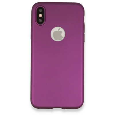 Apple iPhone X Kılıf First Silikon - Mürdüm