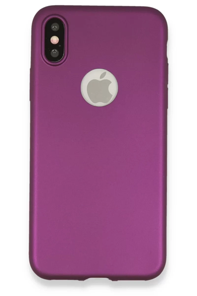 Apple iPhone X Kılıf First Silikon - Mürdüm