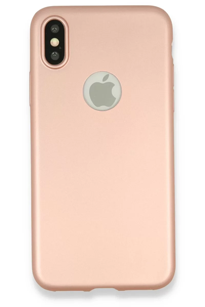 Apple iPhone X Kılıf First Silikon - Rose Gold