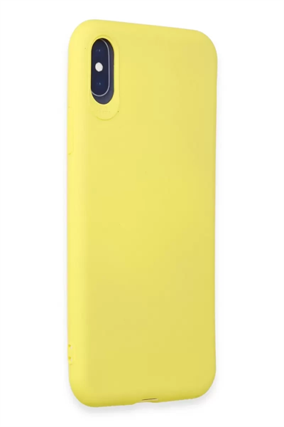 Apple iPhone X Kılıf First Silikon - Sarı