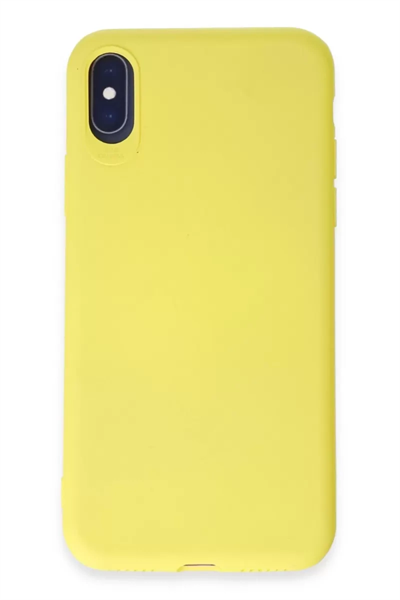 Apple iPhone X Kılıf First Silikon - Sarı