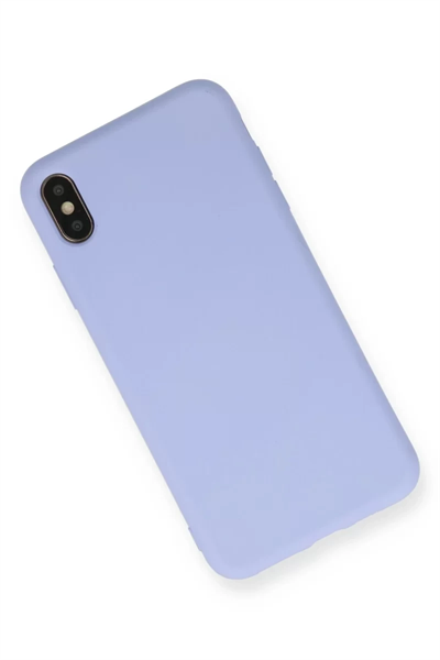 Apple iPhone X Kılıf Nano içi Kadife Silikon - Lila