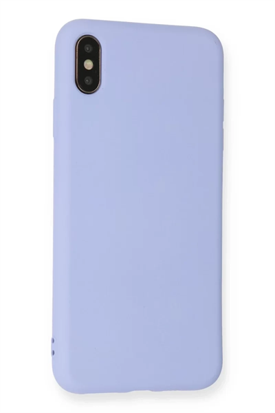 Apple iPhone X Kılıf Nano içi Kadife Silikon - Lila
