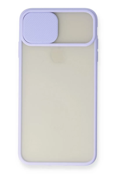 Apple iPhone X Kılıf Palm Buzlu Kamera Sürgülü Silikon - Lila