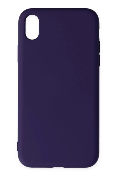 Apple iPhone XR Kılıf Nano içi Kadife Silikon - Mor