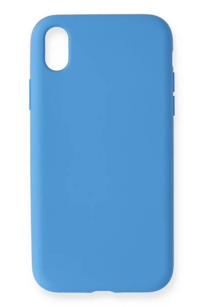 Apple iPhone XR Kılıf Nano içi Kadife Silikon - Mavi