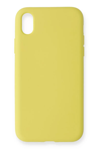 Apple iPhone XR Kılıf Nano içi Kadife Silikon - Sarı