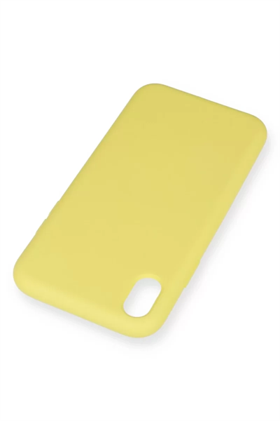 Apple iPhone XR Kılıf Nano içi Kadife Silikon - Sarı