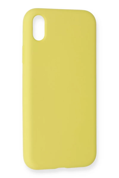 Apple iPhone XR Kılıf Nano içi Kadife Silikon - Sarı